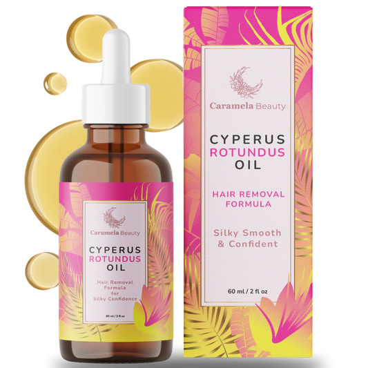 Caramela Beauty Cyperus Rotundus Oil for Natural Permanent Hair Reduction