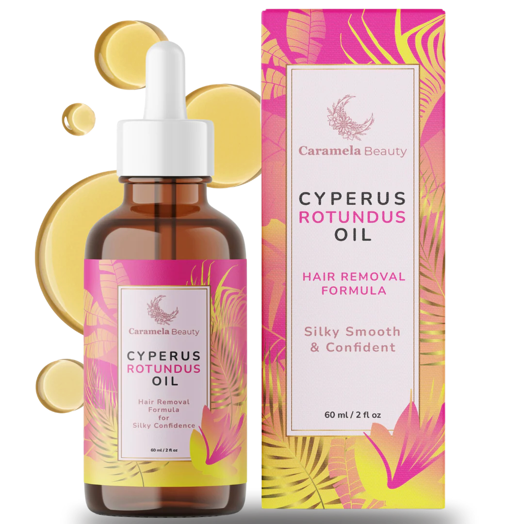 Caramela Beauty Cyperus Rotundus Oil for Natural Permanent Hair Reduction